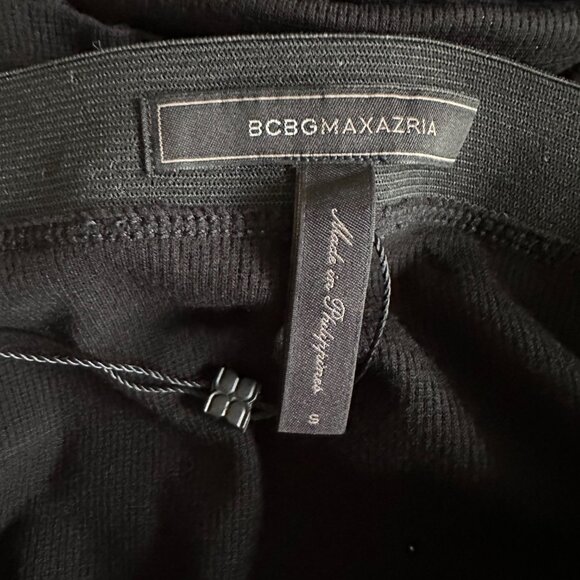 BCBG Maxazria Long Knit Black Maxi Skirt Womens Size S Elastic Waist Lightweight - Picture 5 of 6